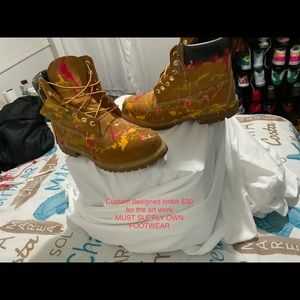 The custom designed on the boot